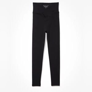 American Eagle Aerie AE Lightweight Everything Crossover 7/8 Leggings Black NWOT